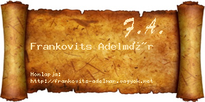 Frankovits Adelmár névjegykártya